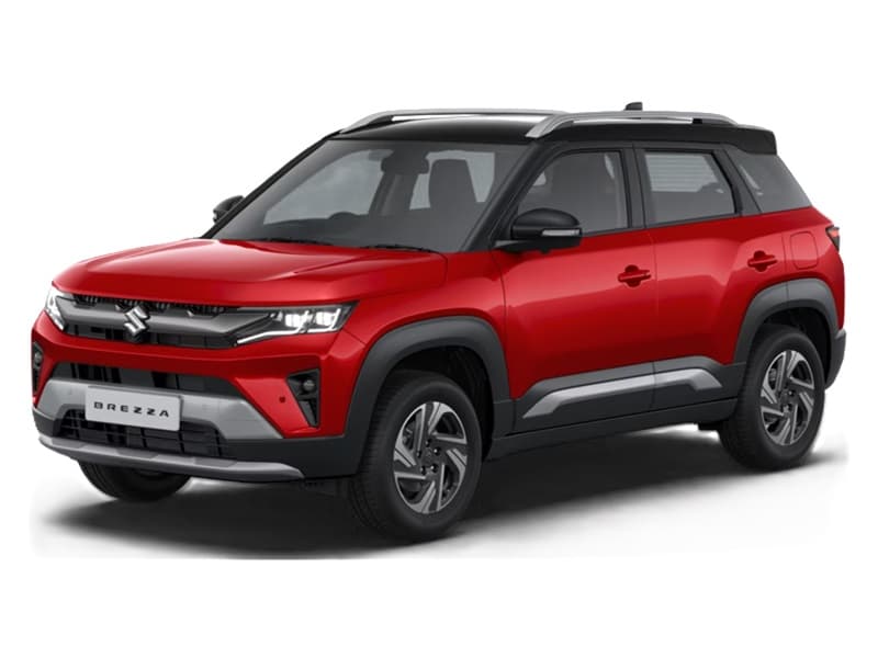 Sizzling Red with Bluish Black Roof