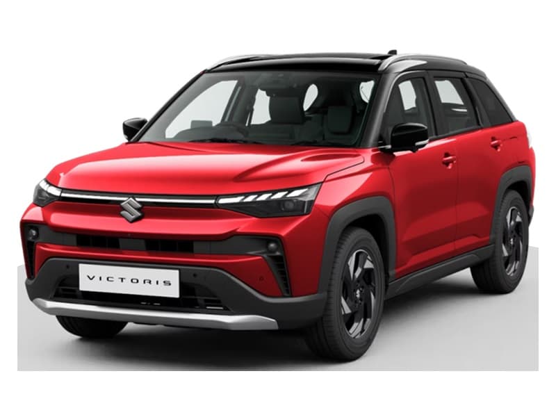 Sizzling Red with Bluish Black Roof